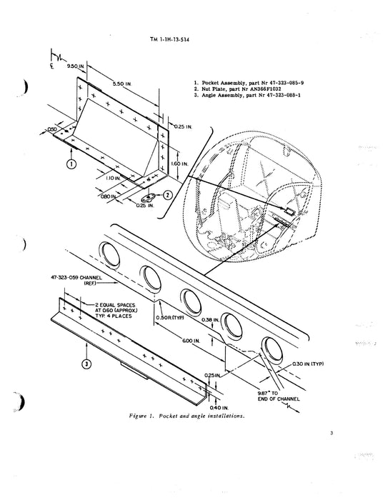 Bell Helicopter H-13C, D, E, G  Installation of Cyclic Control Hydraulic Boost System T.O. 1-1H-13-514