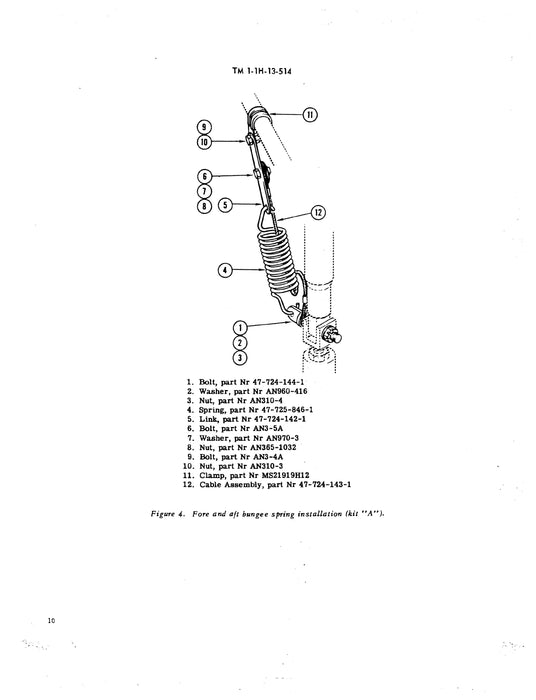 Bell Helicopter H-13C, D, E, G  Installation of Cyclic Control Hydraulic Boost System T.O. 1-1H-13-514