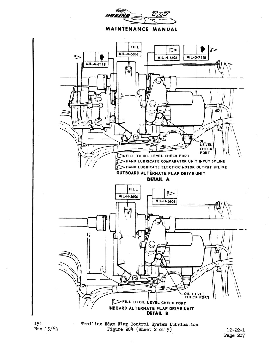 B727 Checklist Boeing 727 Boeing Maintenance Manual (BO727-M-C) — Essco Aircraft