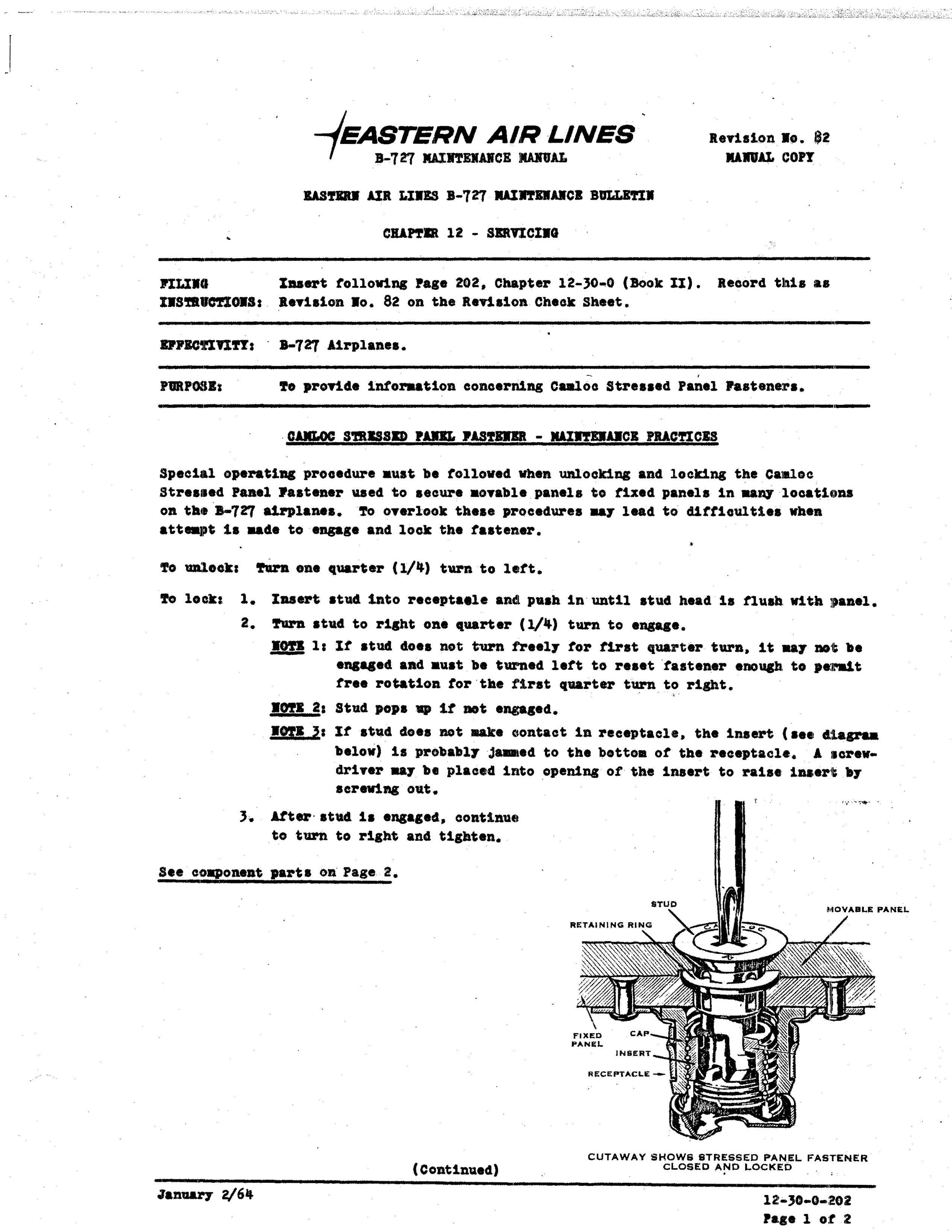 Boeing 727 Boeing Maintenance Manual (BO727-M-C) — Essco Aircraft