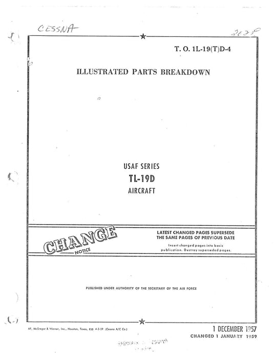 Cessna TL-19D Series 1957 Illustrated Parts Breakdown (1L-19(T)D-4)