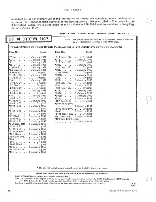 Cessna TL-19D Series 1957 Illustrated Parts Breakdown (1L-19(T)D-4)