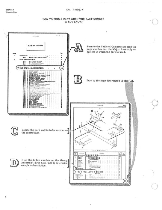 Cessna TL-19D Series 1957 Illustrated Parts Breakdown (1L-19(T)D-4)