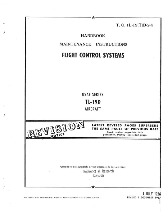 Cessna TL-19D Series 1956 Maintenance Instructions Flight Controls (1L-19(T)D-2-4)