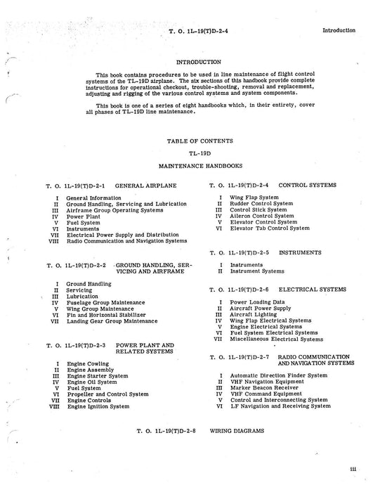 Cessna TL-19D Series 1956 Maintenance Instructions Flight Controls (1L-19(T)D-2-4)