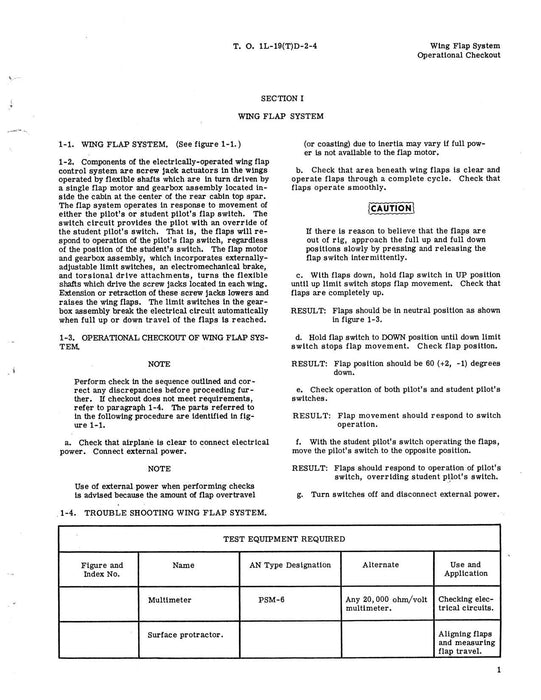 Cessna TL-19D Series 1956 Maintenance Instructions Flight Controls (1L-19(T)D-2-4)