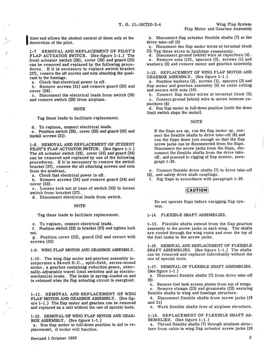 Cessna TL-19D Series 1956 Maintenance Instructions Flight Controls (1L-19(T)D-2-4)