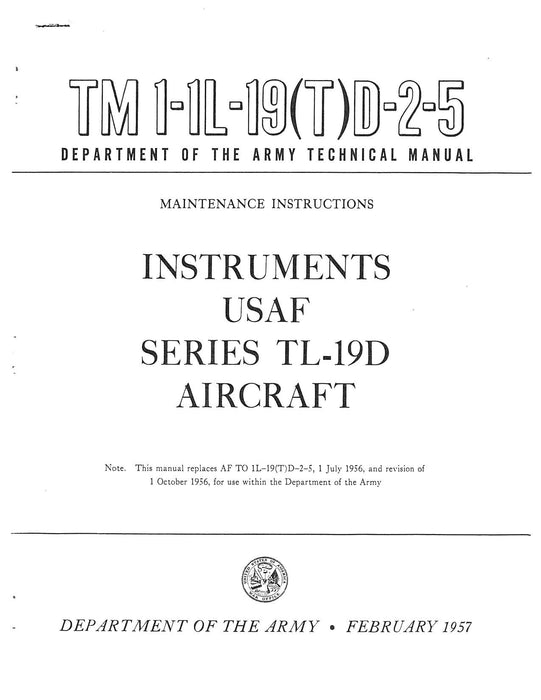 Cessna TL-19D Series 1957 Maintenance Manual Instruments(1L-19(T)D-2-5)