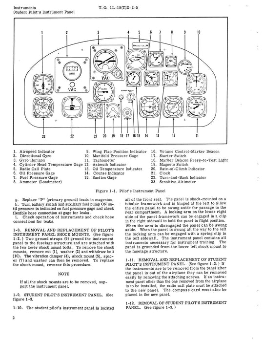 Cessna TL-19D Series 1957 Maintenance Manual Instruments(1L-19(T)D-2-5)