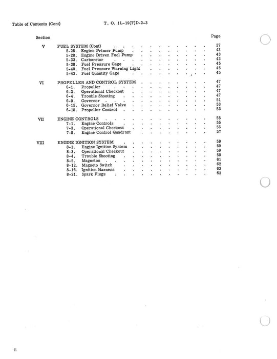 Cessna TL-19D Series 1956 Maintenance Instructions Power Plant and Related Systems (1L-19(T)D-2-3)