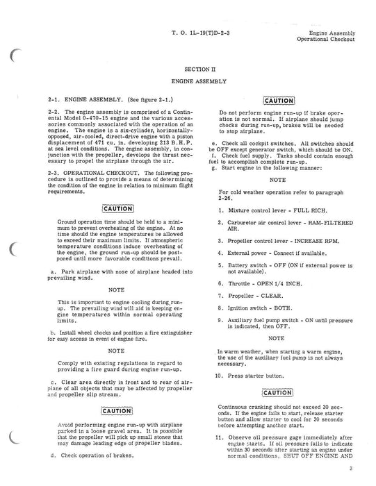 Cessna TL-19D Series 1956 Maintenance Instructions Power Plant and Related Systems (1L-19(T)D-2-3)