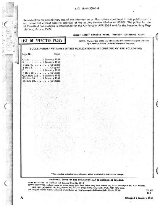 Cessna TL-19D Series 1957 Maintenance Instructions Wiring Diagrams (1L-19(T)D-2-8)