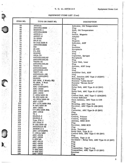Cessna TL-19D Series 1957 Maintenance Instructions Wiring Diagrams (1L-19(T)D-2-8)
