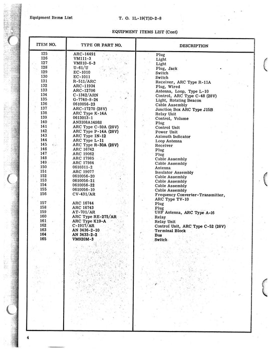 Cessna TL-19D Series 1957 Maintenance Instructions Wiring Diagrams (1L-19(T)D-2-8)