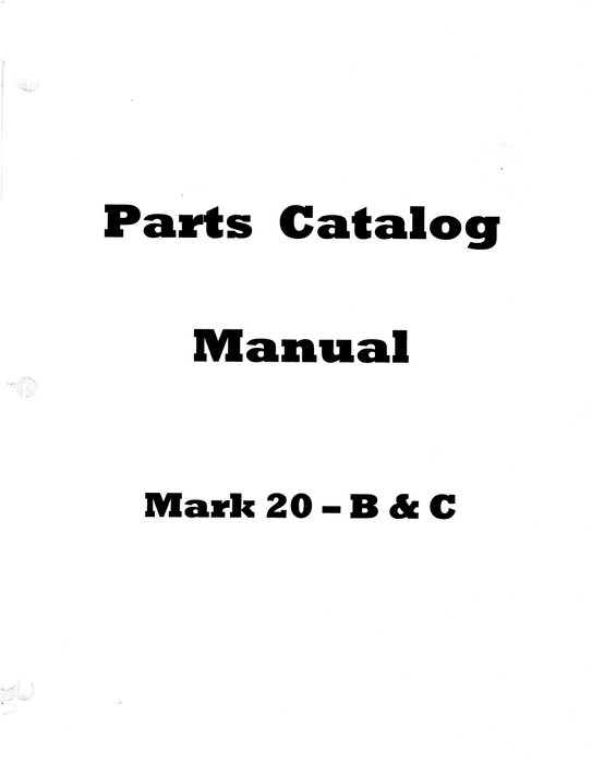 Mooney MARK M20B, C 1962 Parts Catalog (MOM20B61P)