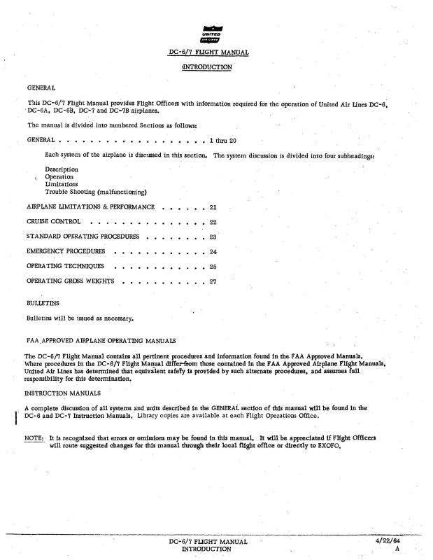 McDonnell Douglas DC-7 Instruction Manual Instruction Manual — Essco ...