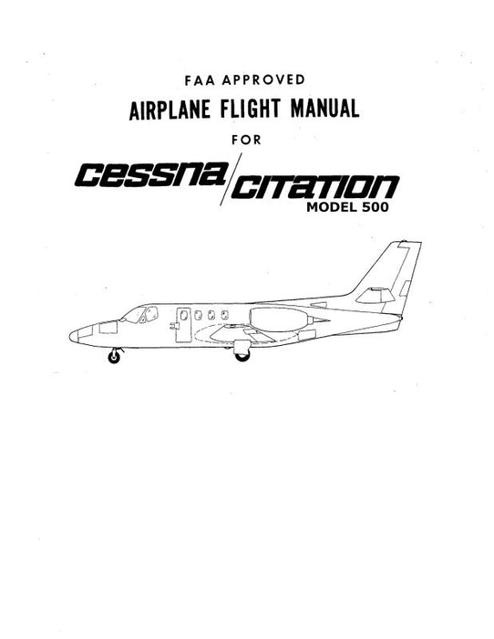 Cessna Model 500 Citation Flight Manual