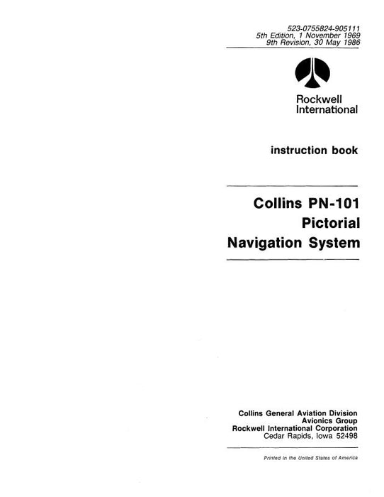 Collins PN-101 Pictorial Navigation Sys Instruction Manual (523-0755824-905)