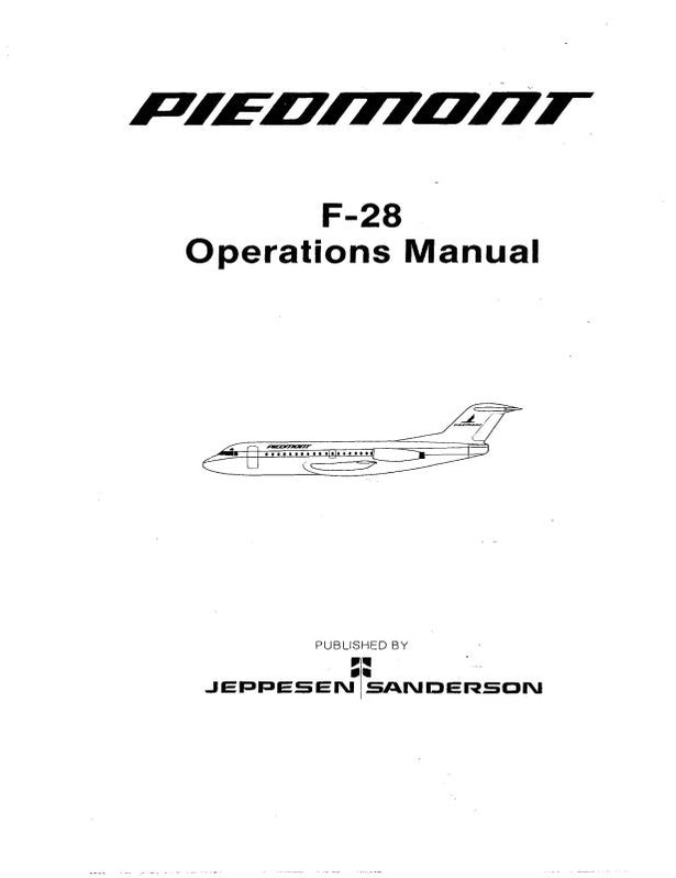 Piedmont Airlines F28 Fokker Operations Manual (Piedmont Airlines
