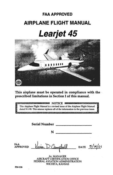Learjet  45 Flight Manual