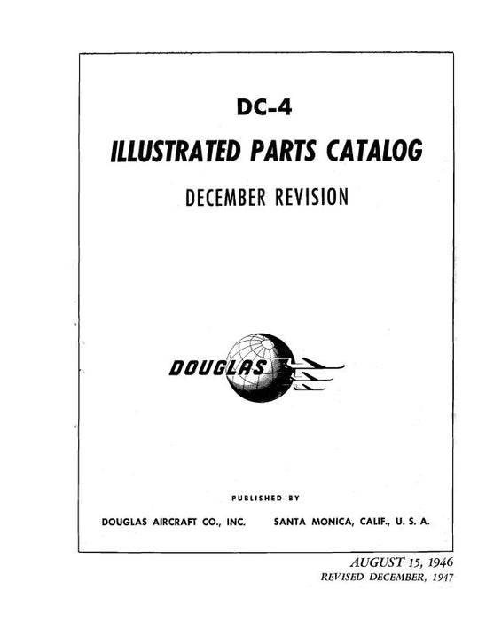 McDonnell Douglas DC4 1946 Illustrated Parts Catalog — Essco Aircraft