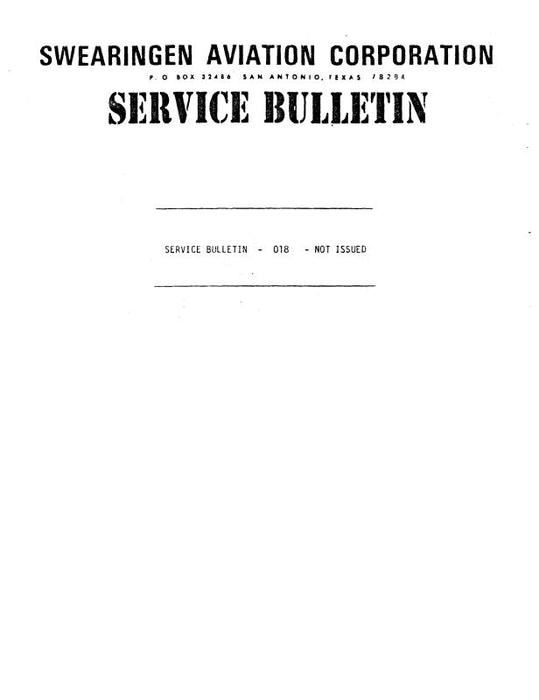 Merlin Aircraft SA-26 Series Service Information Manual
