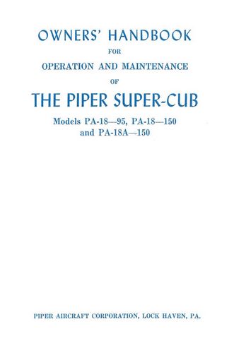 Piper PA-18-95, PA-18-150, PA-18A-150 (1955-1958) Owner's Manual (752-453)