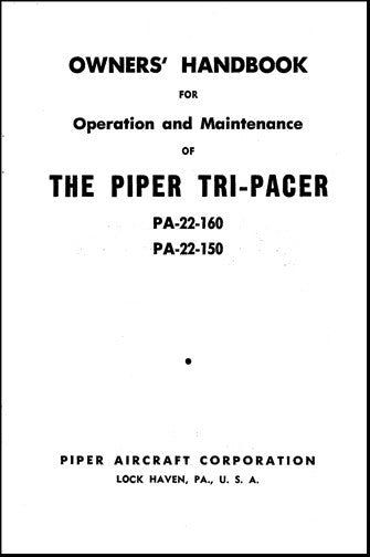 Piper PA-22-150, PA-22-160 Owner's Manual (753-526)