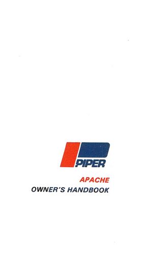 Piper PA-23 (1957-1958) Owner's Handbook Owner's Manual (752-455)