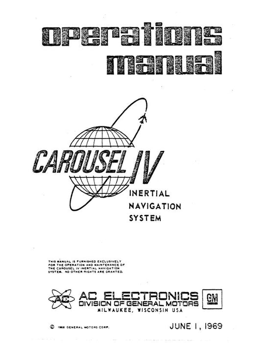 Delco Electronics, Inc. Carousel IV 1969 Operations Manual (DLARIV-69-OP-C)