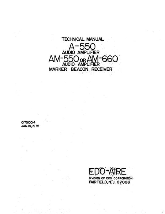 Edo-Aire A-550,AM550,AM660 1975 Maintenance Manual (1750014)