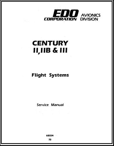 Edo-Aire Century II, IIB, III Flight Systems Maintenance Manual (68S54)
