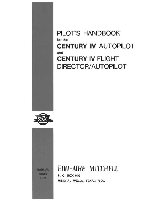 Edo-Aire Century IV AutoPilot- Flight Director Pilot's Handbook (68S82)