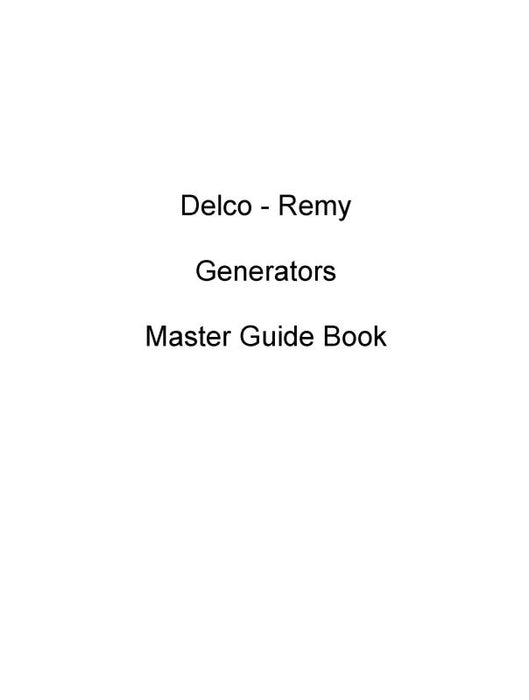 Delco Remy D.C. Generators Service Bulletins (DCGENERATORS-C)