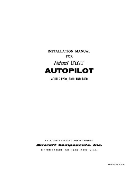 Federal Autopilot IT&T Autopilot F200,300,400 Installation Manual (NO.-110)