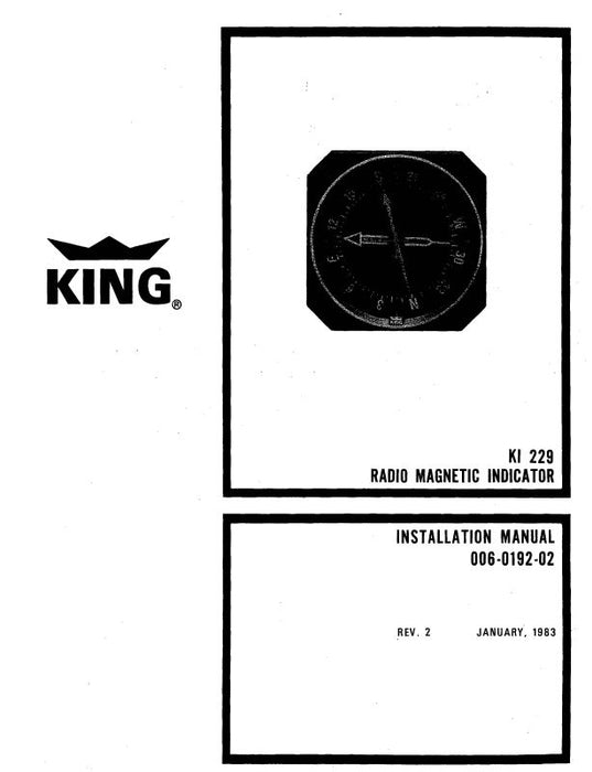 King KI 229 Radio Mag.Indicator 1983 Installation (006-0192-02-IN)