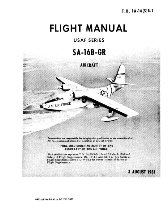 Grumman SA-16B-GR Flight Handbook (1A-16(S)B-1)