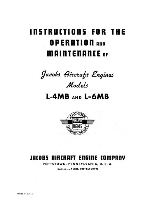 Jacobs L-4MB & L-6MB Operation-Maintenance (JC4,6,MB-OP)