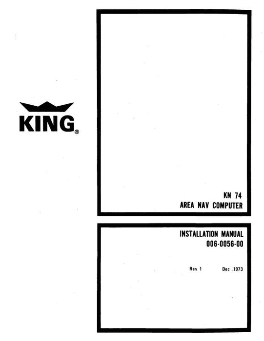 King KN 74 Maintenance Manual (006-0056-00)