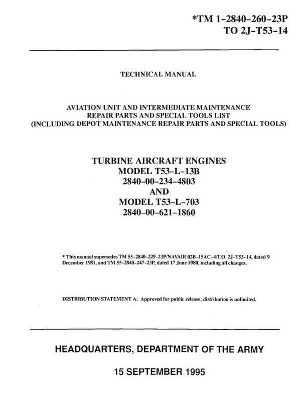 T53L13B, T53L703 Repair Parts & Special Tools List (12840 — Essco Aircraft