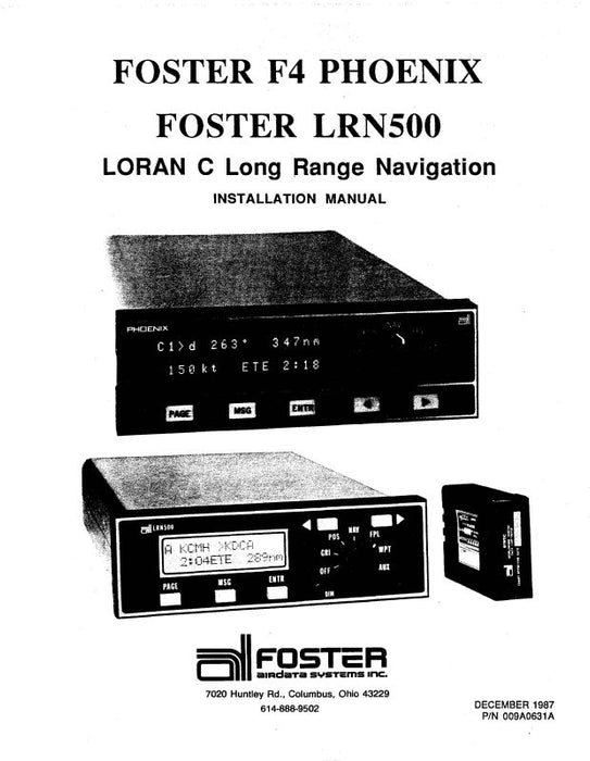 Foster LRN 500 & F4 Phoenix 1987 Installation Manual (614-888-9502)