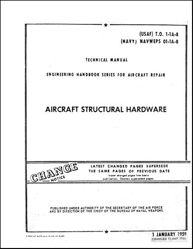 US Government Aircraft Structural Repair1959 Technical Manual (TO-1-1A-8)