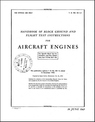 US Government Block Ground & Flight Test Instruction Manual (2/1/2014)