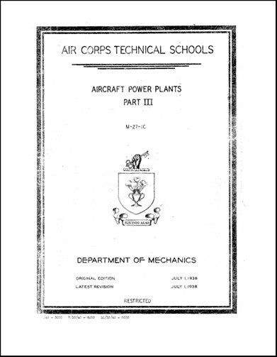 US Government Aircraft Power Plants Part III Technical Manual (M-27-IC)