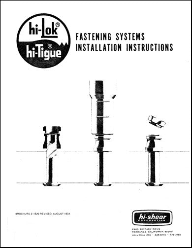 US Government Fastening Systems Installation Instructions (2-1520)
