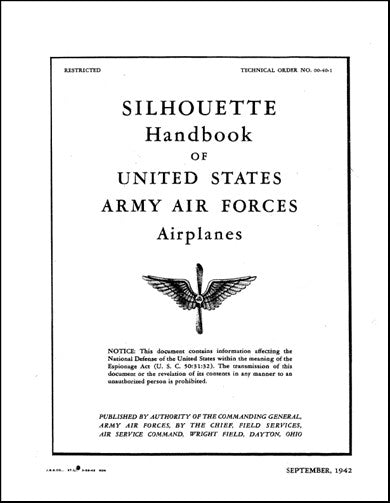 US Government Silhouette Handbook Of US Army Handbook (TO-00-40-1)