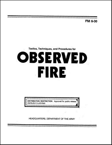 US Government Observed Fire 1991 Field Manual (FM-6-30)