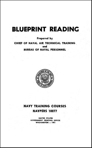 US Government Blueprint Reading 1951 Training Manual (NAVPERS-10077)