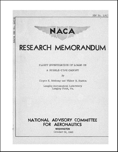 US Government Flight Investigation Of Loads NACA Research Memorandum (L8C30)