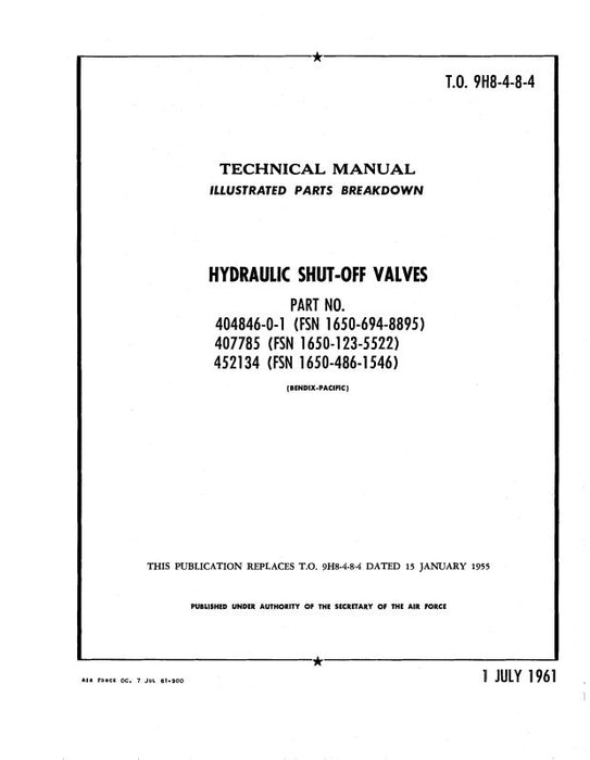 Bendix Hydraulic Shut-Off Valves Illustrated Parts (9H8-4-8-4)